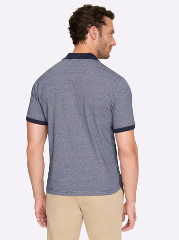 WITT WEIDEN Kurzarmshirt in marine-meliert