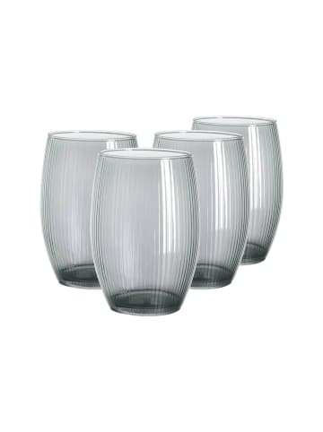 Ritzenhoff & Breker 4er Set Windlichter Elysia ø 14 cm in grau