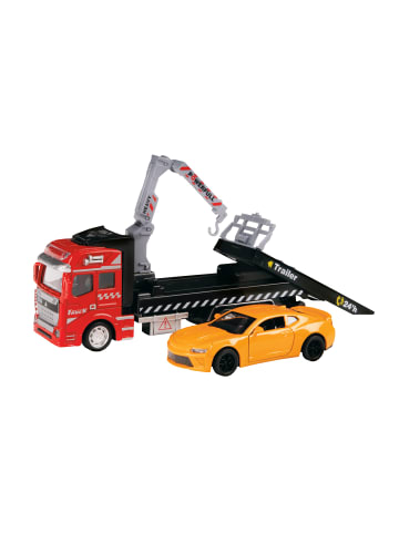 Toi-Toys Metal World Spielzeugauto Abschleppwagen mit Auto in mehrfarbig