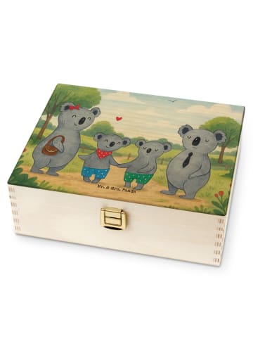 Mr. & Mrs. Panda Holz Teebox Koala Familie zwei Design ohne Spruch in Weiß