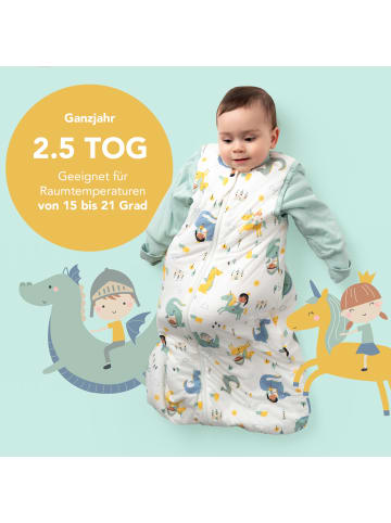 Schlummersack Babyschlafsack, 2.5 TOG in Weiß-Blau