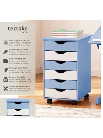 tectake Schreibtischcontainer 36 x 40 x 65 cm aus Holz, einfache Montage
