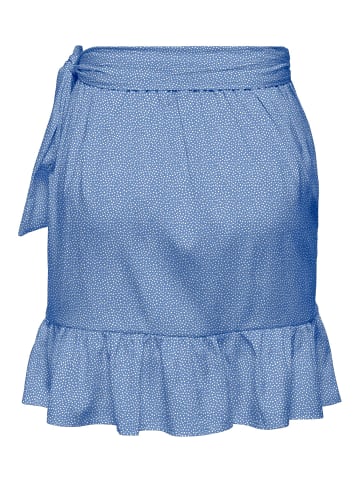 ONLY Kurzer Wickel Rock Falten Skirt ONLOLIVIA in Blau-2