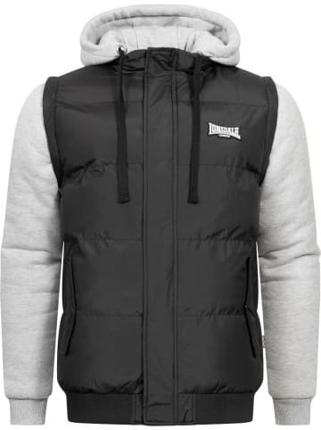 Lonsdale Jacke "Dowpot Herren Jacke mit Kapuze normale Passform" in Schwarz