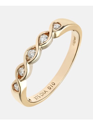 Diamant L'éternel Eternity-Ring aus 375 Gelbgold mit 0.10 Karat Diamant gedreht