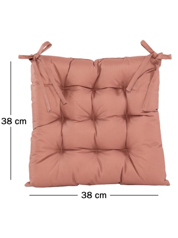 JACK Outdoor Stuhlkissen Sitzkissen 38x38cm Wasserfest in Terra