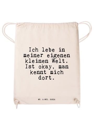 Mr. & Mrs. Panda Jutebeutel Ich lebe in meiner... mit Spruch in Creme