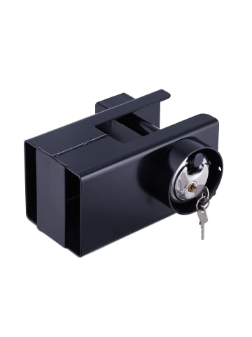 relaxdays Anhängerschloss in Schwarz