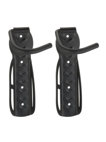relaxdays 4 x Fahrrad Wandhalter in Schwarz