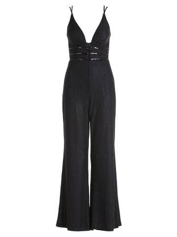 Vera Mont Jumpsuit im Glitzer-Look in Schwarz/Schwarz