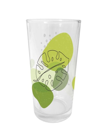 Geda Labels Trinkglas 6er Set Blätter in Grün - 230 ml