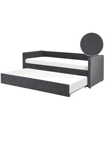 Beliani Tagesbett MIMIZAN in Grau - (W) 184 x (H) 76 x (L) 216 cm