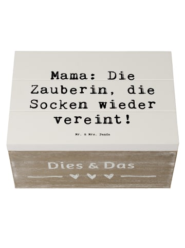 Mr. & Mrs. Panda Holzkiste Spruch Mama Zauberin mit Spruch in Weiß