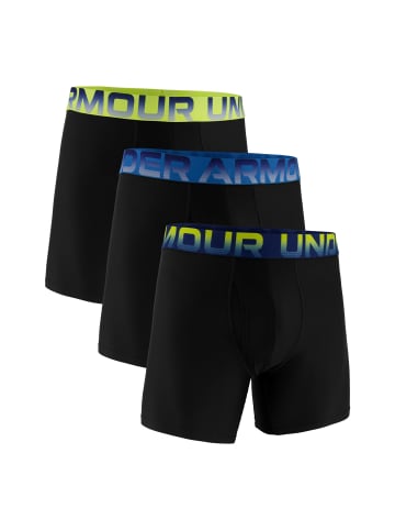 Under Armour Boxershort 3er Pack in Schwarz/Blau/Gelb