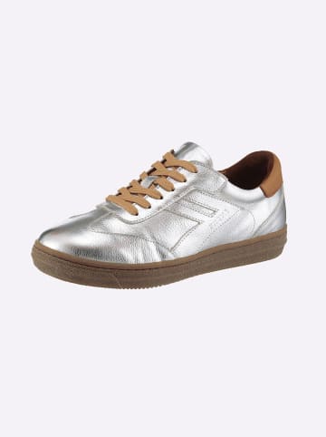 Andrea Conti Sneaker in silberfarben-cognac