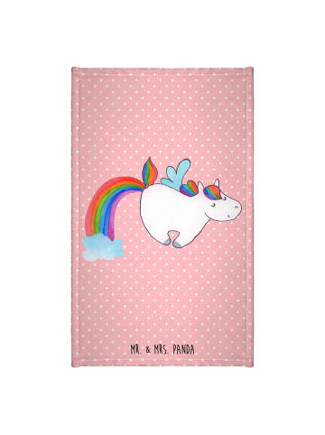 Mr. & Mrs. Panda Gästehandtuch Einhorn Fliegendes Pferd ohne Spruch in Rot Pastell