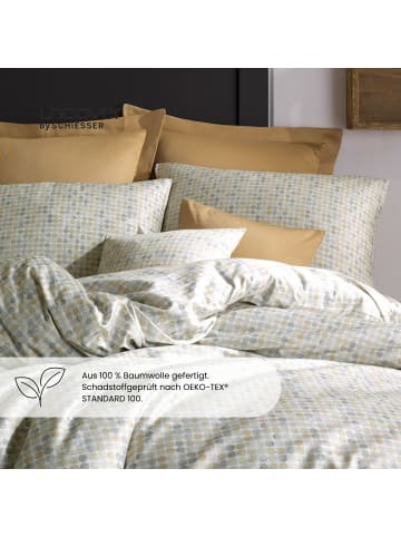 UNCOVER BY SCHIESSER Baumwollsatin-Bettwäsche-Set Uncover by Schiesser Punto in Beige
