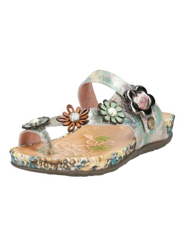 LAURA VITA Pantoletten Beige/Blau