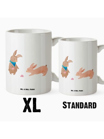 Mr. & Mrs. Panda Riesenkaffeetasse Hasen Muschel ohne Spruch in Weiß