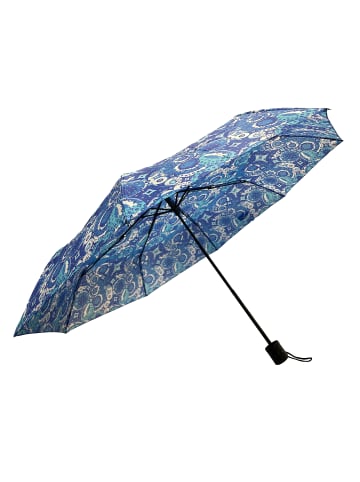 ANELY Kleiner Regenschirm Paris Gemustert Taschenschirm in Blau