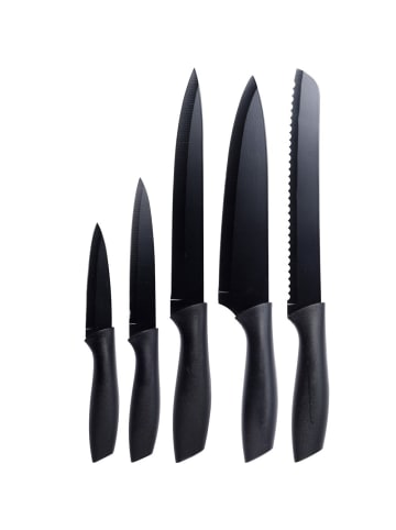 Excellent Houseware Messer-Set, 5-teilig in schwarz