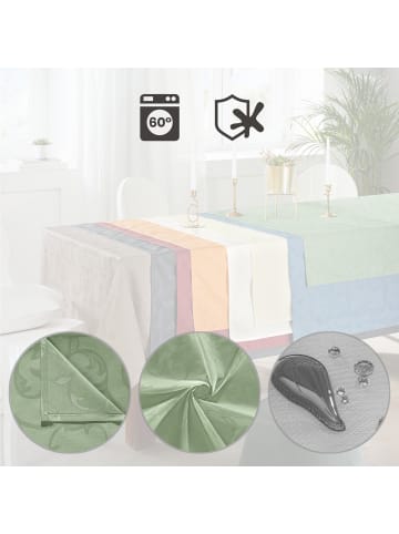 Erwin Müller Jacquard Mitteldecke Greven in grün