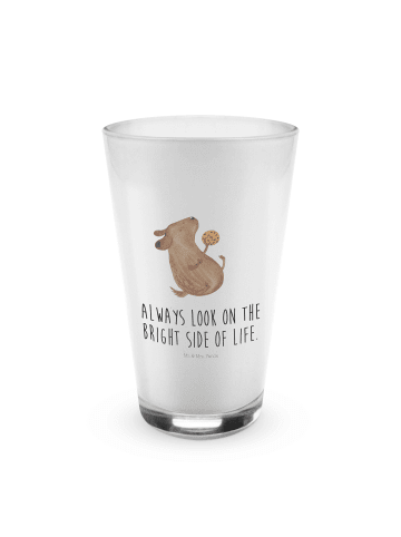 Mr. & Mrs. Panda Blümchentailglas Hund Keks mit Spruch in Transparent