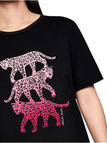 MARC CAIN T-Shirt mit Aufdruck Rethink Together in Schwarz