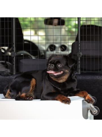 relaxdays Hundegitter Auto in Schwarz - (B)92-157 x (H)40 x (T)5 cm