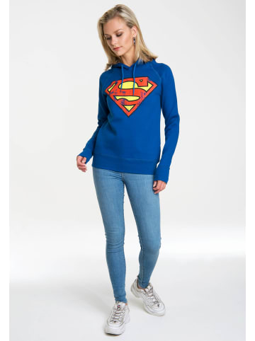 Logoshirt Kapuzenpullover DC - Superman Logo in blau