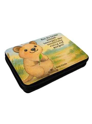 Mr. & Mrs. Panda Stiftebox Quokka Happy Design mit Spruch in Weiß