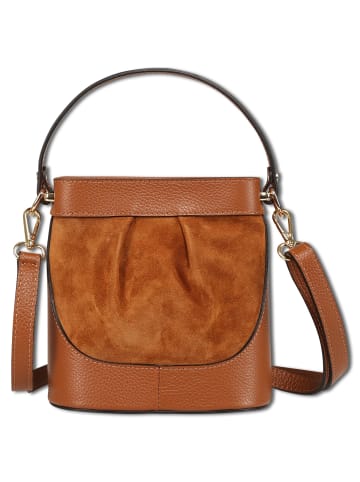 Toscanto Leder Umhängetasche Toscanto Tasche hellbraun ca. 18cm