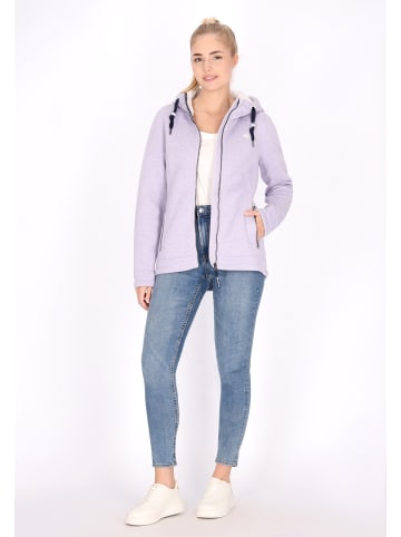 Schmuddelwedda Damen Strickfleecejacke in Grauviolett Melange