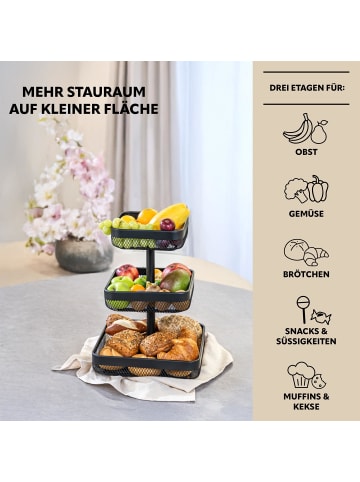 eluno 3-stöckige eckige Obstetagere