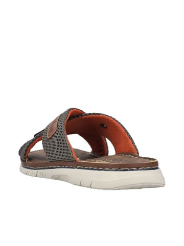 rieker Pantoletten in olive/nuss
