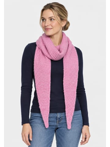 Faera Dreieckstuch Krausstrickoptik Spitze Enden in Pink