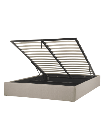 Beliani Doppelbett DINAN in Braun - (W) 149 x (H) 31 x (L) 214 cm