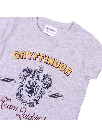 Harry Potter Schlafanzug kurz Harry Potter Gryffindor in Grau-Dunkelgrau