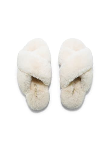 Flip Flop Hausschuh "cross*fur 2" in weiß