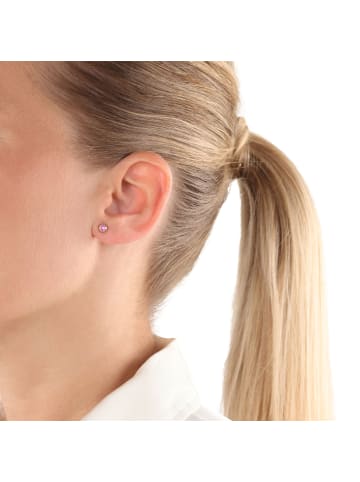 Amor Ohrstecker Gold 375/9 ct in Pink