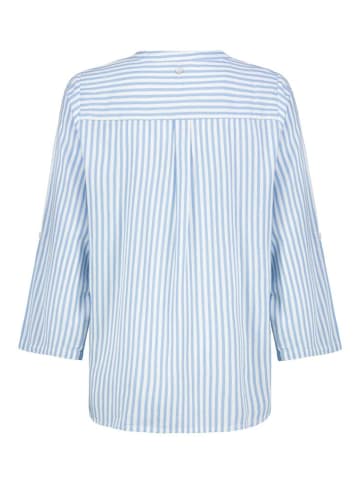 Eight2Nine Langarmbluse in stripes: white-open air blue