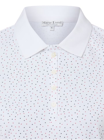 Marie Lund Poloshirt in weiß rot - 0002