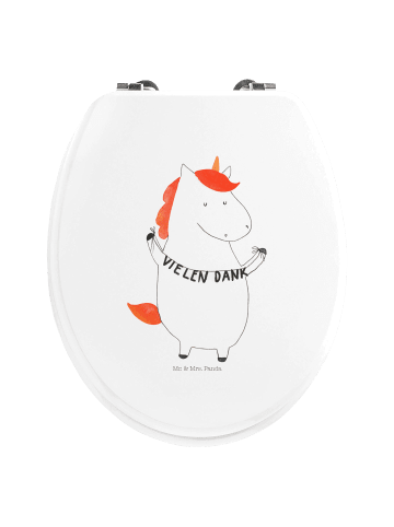 Mr. & Mrs. Panda Klobrille Einhorn Dankeschön ohne Spruch in Weiß