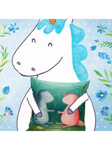 Mr. & Mrs. Panda Kuschelkissen Axolotl Liebe Design ohne Spruch in Weiß