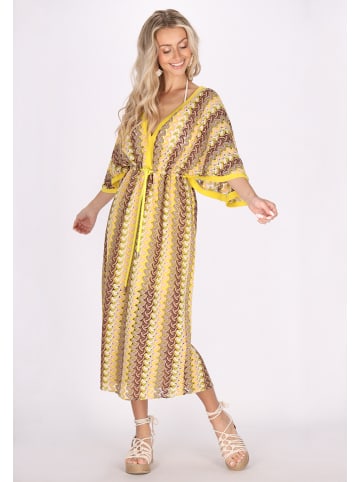 IZIA Damen Kleid in Gelb Mehrfarbig