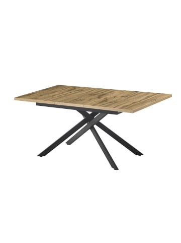 B&D Home Ausziehstisch LARS in Natureiche - (B)120-160 x (H)76 x (T)80 cm