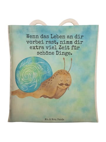 Mr. & Mrs. Panda Tote Bag Schnecke Sir Design mit Spruch in Weiß