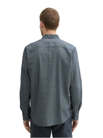 Tom Tailor Langarm Business Hemd für Herren in blau