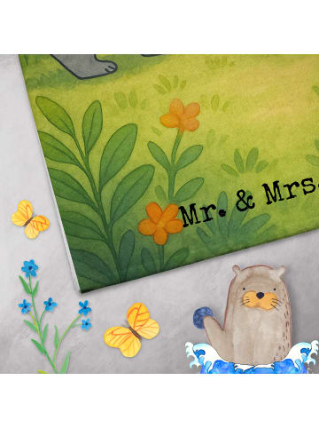 Mr. & Mrs. Panda Handtuch Klein Koala Familie Design ohne Spruch in Weiß