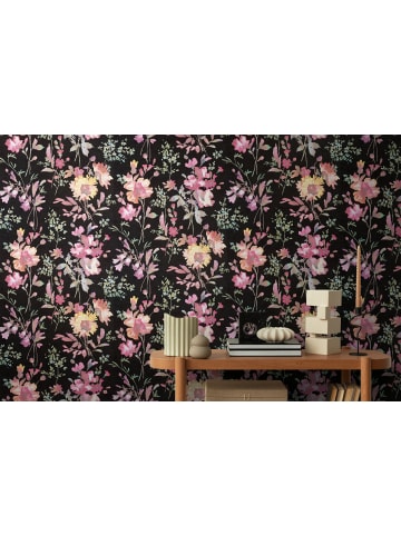 A.S. Création Tapete Blooming Symphony in Schwarz-Pink 